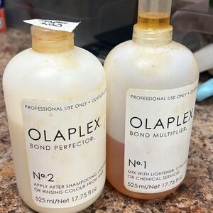 OLAPLEX No.1 Bond Multiplier & No.2 Bond Perfector Duo — White & Amber